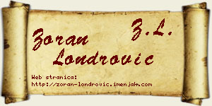 Zoran Londrović vizit kartica